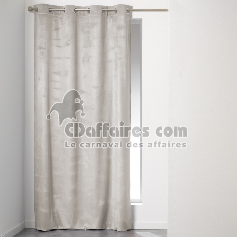 Rideau a oeillets 140 x 240 cm velours uni romantic Lin - CDAffaires Rideau a oeillets 140 x 240 cm velours uni romantic Lin - CDAffaires