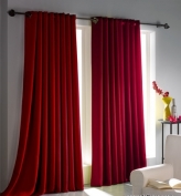 Double rideau occultant et isolant Cocoon Rouge
