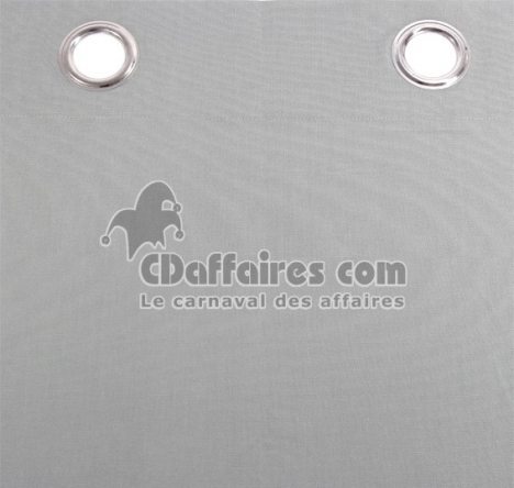 Double rideau panama gris perle