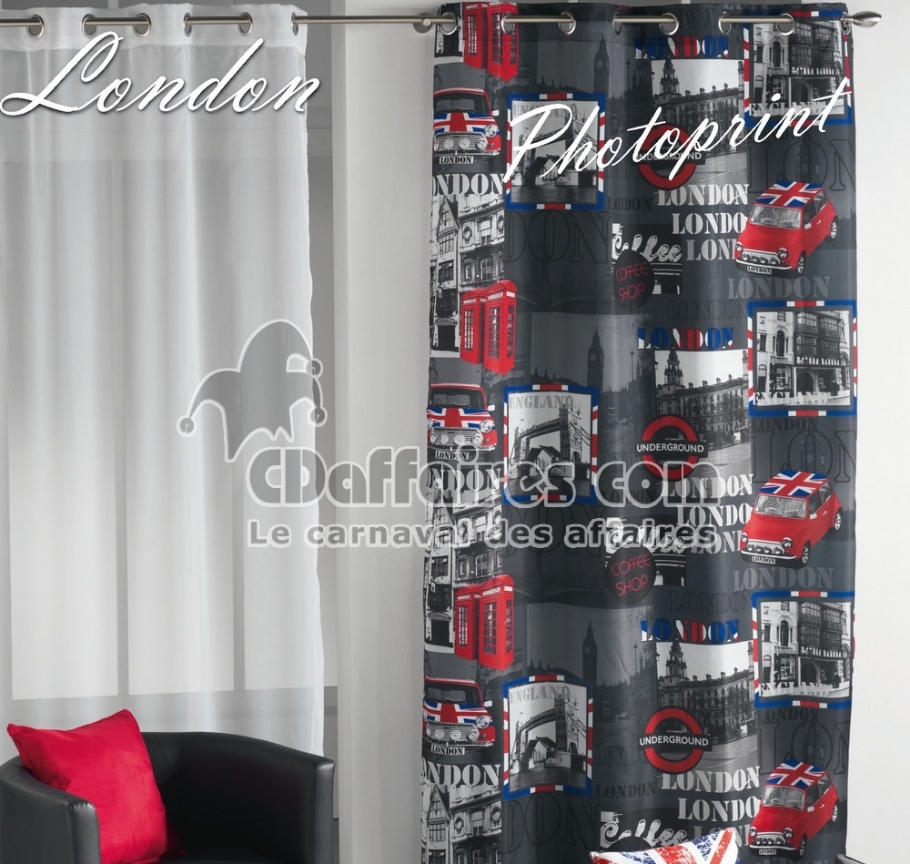Double rideau photoprint so british noir