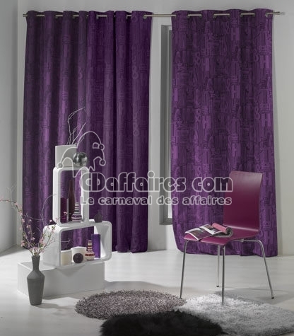 Double rideau Urban Aubergine