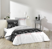 Housse de couette 100% coton 220x240 cm NY BLANC