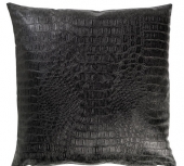 Housse de coussin Croco Noir