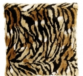 Housse de coussin fourrure Tigre