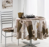 Nappe anti tâche ronde Jasmin choco