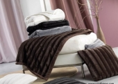 Plaid loup 130x160 cm Chocolat