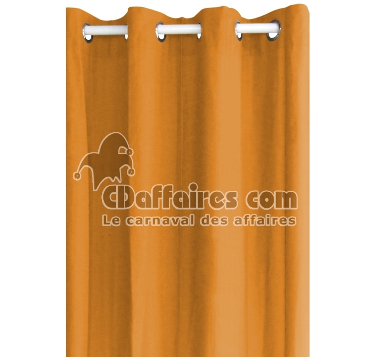 Rideau 100% coton Panama Brique