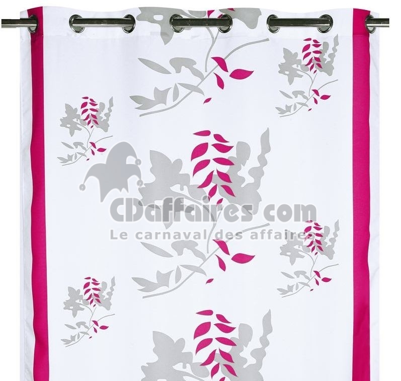 Rideau imprim&eacute; Asia Fuschia