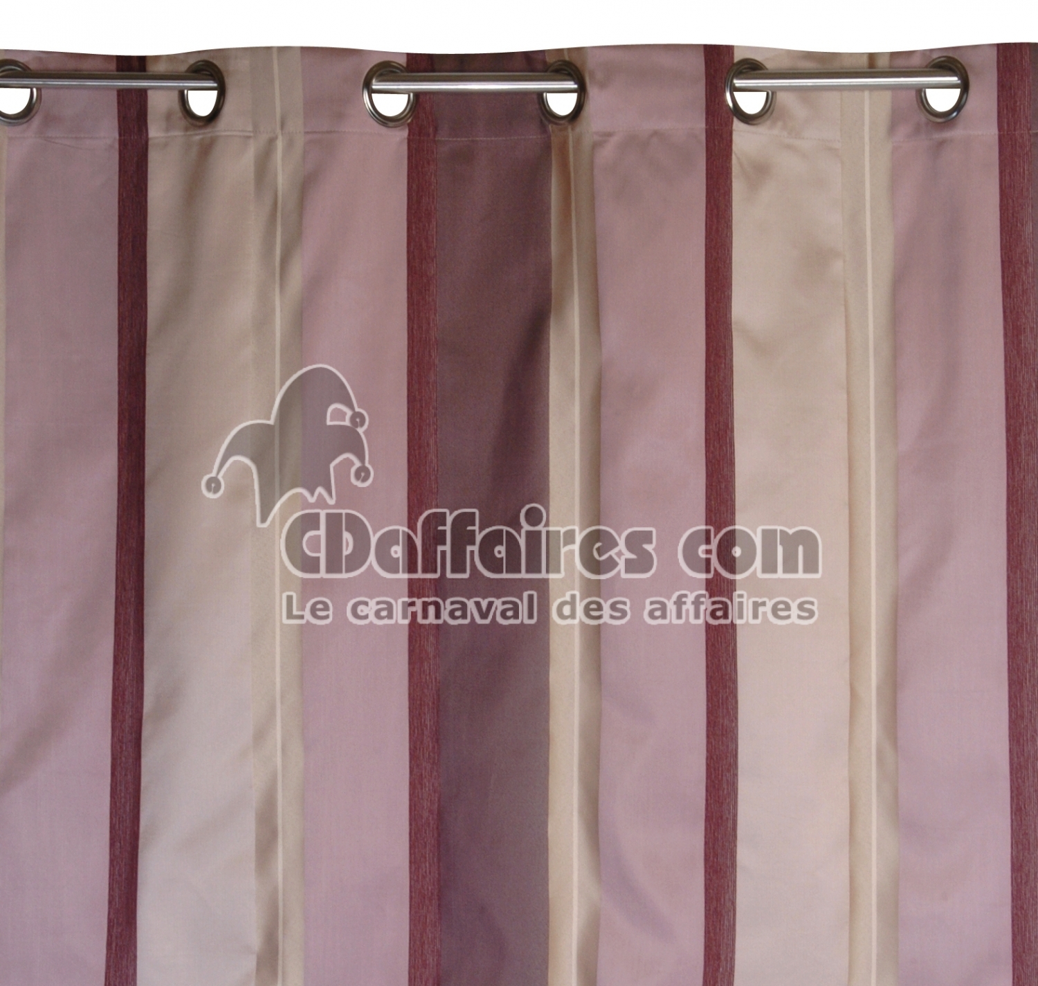 Rideau imprim&eacute; jacquard Oslo Prune