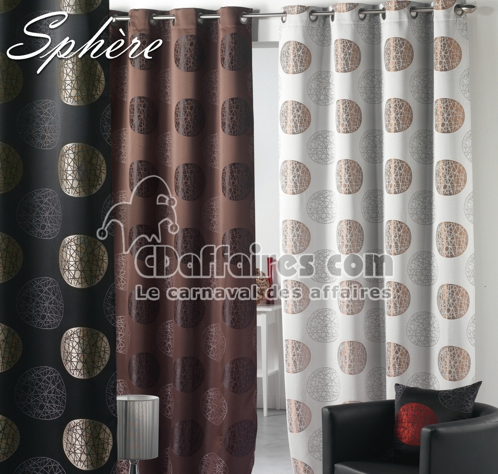 Rideau Jacquard SPHERE Choco/Choco