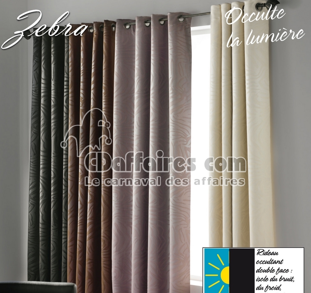 Rideau occultant et isolant ZEBRA Taupe