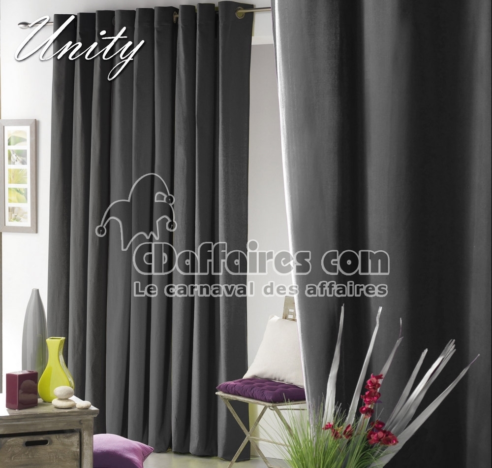 Rideau polycoton Unity Anthracite
