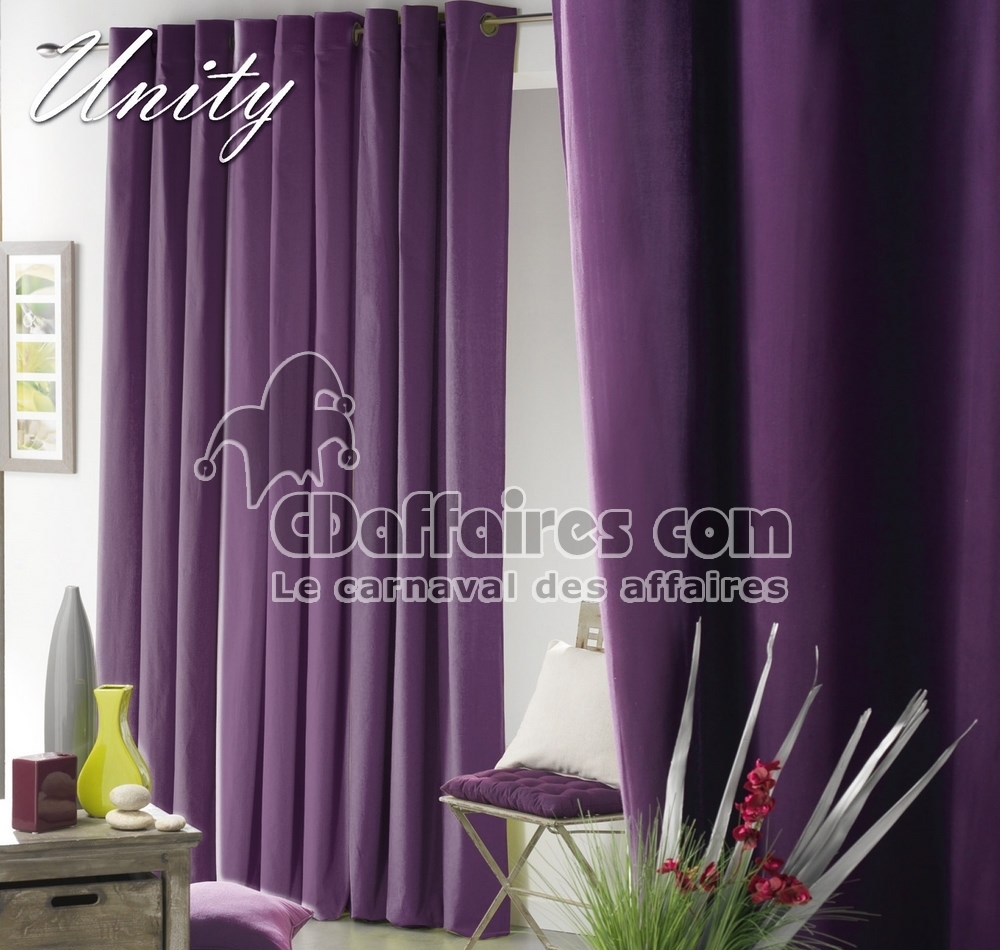 Rideau polycoton Unity Prune