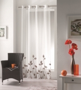 Voilage appliqué Olympe Chocolat