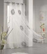 Voilage double organza Flock Blanc