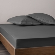Drap-housse 140 x 190 cm Percale de Coton Peign&eacute; Ardoise &ndash; 80 fils/cm&sup2; &ndash; Bonnet 35 cm, image n° 4