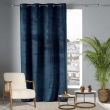 Lot de 2 Rideaux Tamisants &agrave; &OElig;illets 140 x 240 cm &ndash; Velours Doux &ndash; Velvetine Bleu Marine, image n° 4