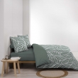 Housse de couette 240 x 220 cm imprim&eacute;e 57 fils &ndash; MORGANE Sauge &ndash; 2 taies incluses, image n° 3