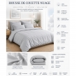 Housse de Couette 260 x 240 cm &ndash; 100% Coton 57 Fils/cm&sup2; &ndash; Nuage, image n° 2