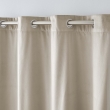 Rideau Isolant Thermique &agrave; &OElig;illets 140 x 260 cm &ndash; Velours Relief &ndash; Polarchic Sable, image n° 3