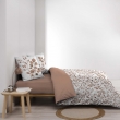 Housse de couette 240 x 220 cm coton 57 fils MAIWEN Mocha + 2 taies &ndash; Motif v&eacute;g&eacute;tal, image n° 3