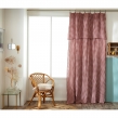 Rideau Ajustable 140 x 300 cm Double Gaze de Coton Vichy VICKIE &ndash; Terracotta, image n° 1