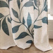 Rideau &agrave; &oelig;illets ILONA 140 x 260 cm &ndash; Polyester & Lin imprim&eacute; feuillage &ndash; Esprit naturel, image n° 4