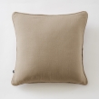 Coussin d&eacute;houssable 45 &times; 45 cm &ndash; Gaze de coton unie GA&Iuml;A &ndash; Passepoil & Zip Ficelle, image n° 1