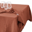 Nappe rectangle 150 x 250 cm + 6 serviettes de table &ndash; Double gaze de coton GA&Iuml;A Terracotta, image n° 7