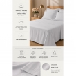 Drap Plat Percale 240 x 300 cm &ndash; Pur Coton Peign&eacute; Longues Fibres 80 Fils/cm&sup2; - Perle, image n° 2