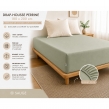 Drap-Housse 180 x 200 cm Percale de Coton 120 Fils Unie PERRINE &ndash; Sauge, image n° 3