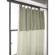 Rideau Ajustable Double Gaze de Coton 140 x 300 cm avec 8 Anneaux Pince GA&Iuml;A Vert d'eau &ndash; Hauteur Modulable, image n° 7