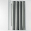 Rideau &agrave; &oelig;illets &ndash; 140 x 260 cm &ndash; chambray uni Solena &ndash; Gris, image n° 5