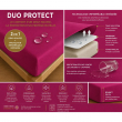 Drap housse 2 en 1 imperm&eacute;able 140 x 190 cm &ndash; Coton 57 fils &ndash; DUO PROTECT Magenta, image n° 3