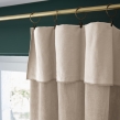 Lot de 2 rideaux velours pampa 140 x 270 cm ajustables &ndash; Anneaux pince &ndash; Coton &eacute;pais &ndash; C&Eacute;SAR, image n° 4