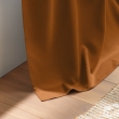 Rideau occultant &agrave; &oelig;illets 135 x 180 cm &ndash; Uni Camel &ndash; Petite hauteur, image n° 4