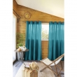 Lot de 2 Rideaux 100% Coton Pr&eacute;lav&eacute; 140 x 260 cm &ndash; KALA BLEU PAON, image n° 4