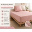 Drap-Housse 160 x 200 cm Percale de Coton 120 Fils Unie PERRINE &ndash; Blush, image n° 4
