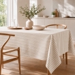 Nappe Ray&eacute;e 150 x 250 cm Double Gaze de Coton Ficelle &ndash; LIVIA, image n° 1