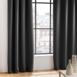Rideau obscurcissant &agrave; &oelig;illets 135 x 240 cm &ndash; Lot de 2 &ndash; Uni Noir, image n° 5