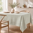 Nappe 150 x 250 cm Double Gaze de Coton Ray&eacute;e Eucalyptus&ndash; LIVIA, image n° 1