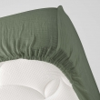 Parure de lit compl&egrave;te 240 x 220 cm gaze de coton &ndash; 2 taies 63x63 cm + drap housse 140x190 cm Kaki, image n° 6