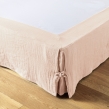 Cache-sommier 160 x 200 cm Double Gaze de Coton GA&Iuml;A Bordeaux &ndash; Qualit&eacute; Haut de Gamme, image n° 5