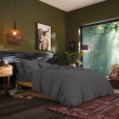 Housse de couette 1 place 140 x 200 cm &ndash; Coton 57 fils &ndash; Ardoise, image n° 4