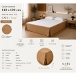Cache-sommier 140 x 190 cm Double Gaze de Coton GA&Iuml;A Camel &ndash; Qualit&eacute; Haut de Gamme, image n° 2