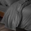 Drap Plat Percale 240 x 300 cm &ndash; Pur Coton Peign&eacute; Longues Fibres 80 Fils/cm&sup2; - Ardoise, image n° 3