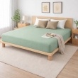 Parure de lit compl&egrave;te 240 x 220 cm gaze de coton &ndash; 2 taies 63x63 cm + drap housse 140x190 cm Sauge, image n° 2