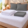 Pack literie &ndash; Prot&egrave;ge matelas 140x190 imperm&eacute;able + drap housse + 2 taies Anthracite, image n° 1