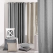 Rideau &agrave; &oelig;illets &ndash; 140 x 260 cm &ndash; chambray uni Newton - Anthracite, image n° 5