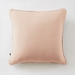 Lot de 2 coussins 45 x 45 cm gaze de coton Guimauve &ndash; D&eacute;houssables zip &ndash; Passepoil, image n° 2